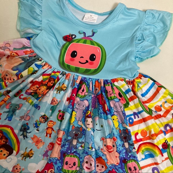Cocomelon cute blue twirl colorful dress - Picture 5 of 6
